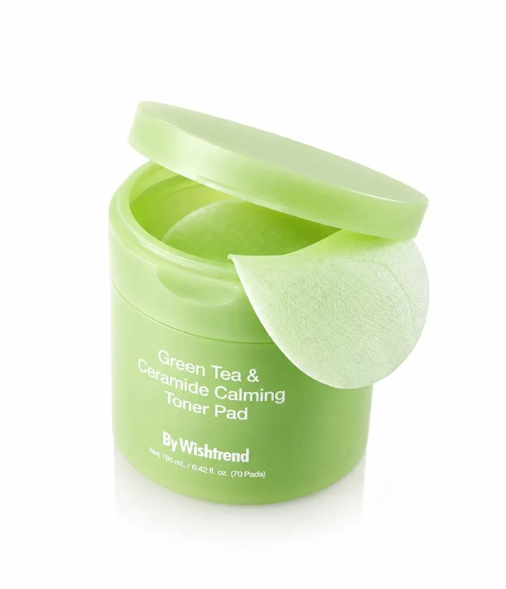 By Wishtrend Green Tea & Ceramide Calming Toner Pad