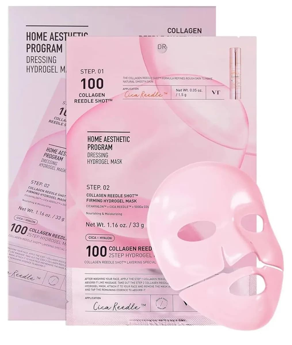 VT Cosmetics Home Aesthetic Program Collagen Reedle Shot 100 2 Step Hydrogel Mask — Изображение 1