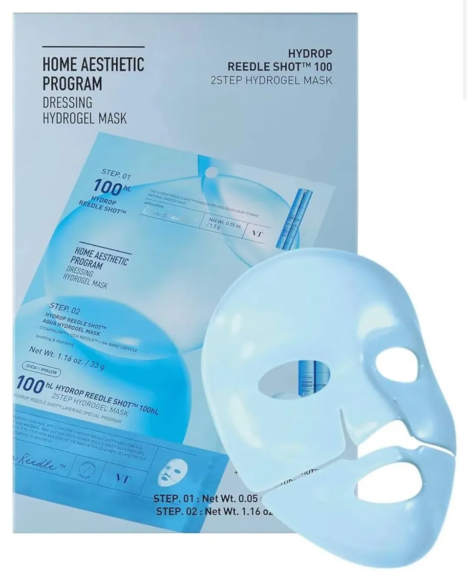 VT Cosmetics Home Aesthetic Program Hydrop Reedle Shot 100 2 Step Hydrogel Mask — Изображение 1