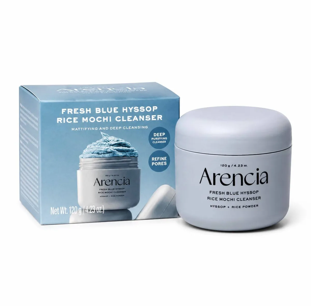 Arencia Fresh Blue Hyssop Rice Mochi Cleanser