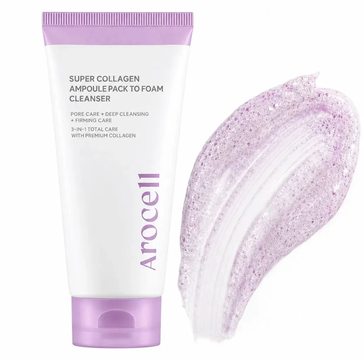 arocell Super Collagen Ampoule Pack to Foam Cleanser